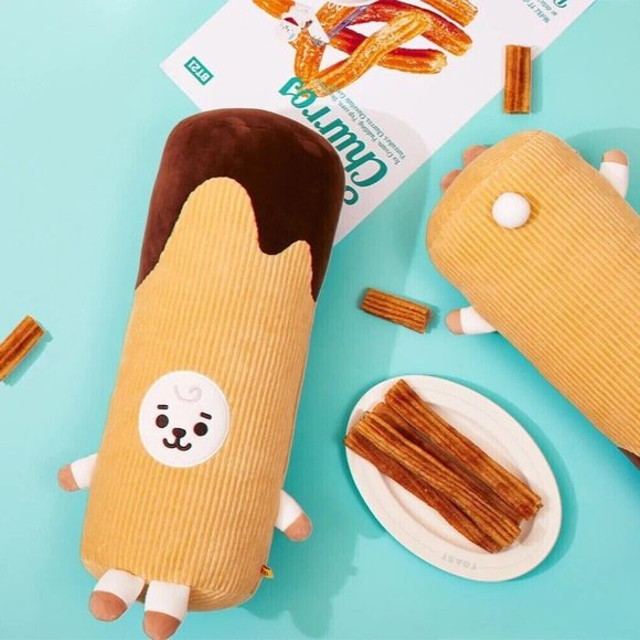 Line Friend Official Goods BT21 RJ Baby Sweet Things Big Churro Body Pillow NWT - Picture 1 of 13